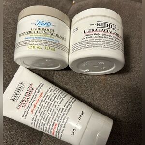 kiehl’s Ultra Facial Cleanser, Ultra Facial Cream   Deep Pore Cleansing Mask